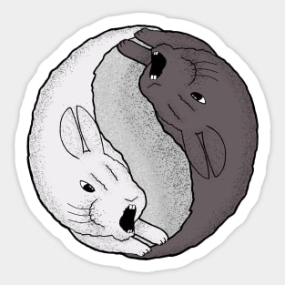 Rabbit Yin Yang Sticker